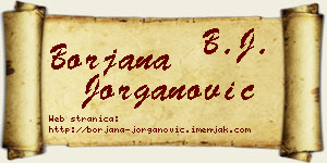 Borjana Jorganović vizit kartica